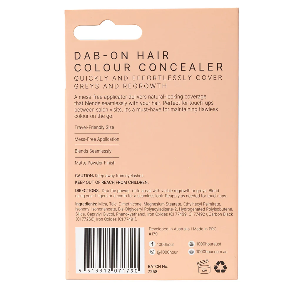 1000HOUR Dab-On Hair Colour Concealer - Black 1g - Image 2