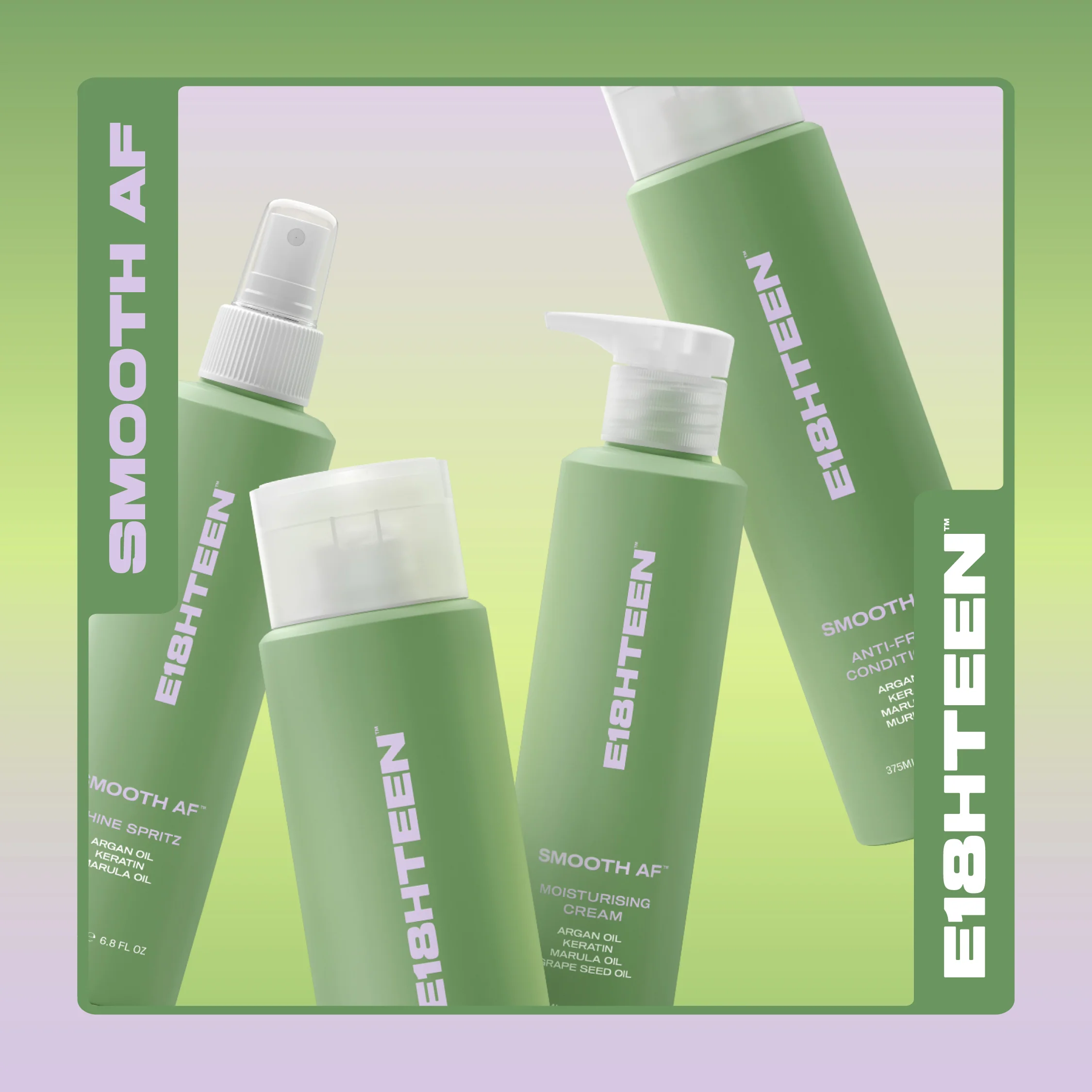 E18HTEEN Smooth AF Anti-Frizz Duo 375ml - Image 4