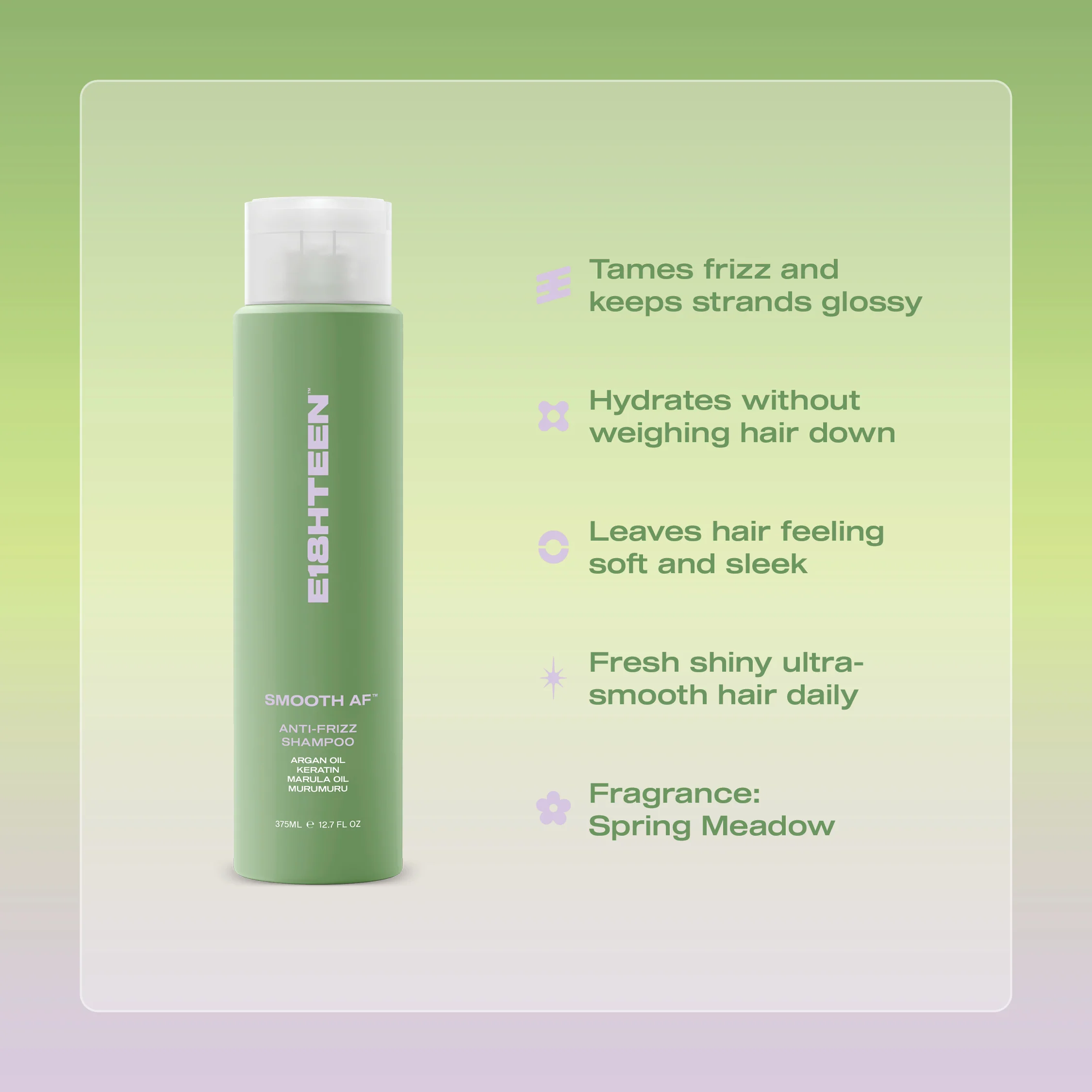 E18HTEEN Smooth AF Anti-Frizz Duo 375ml - Image 2