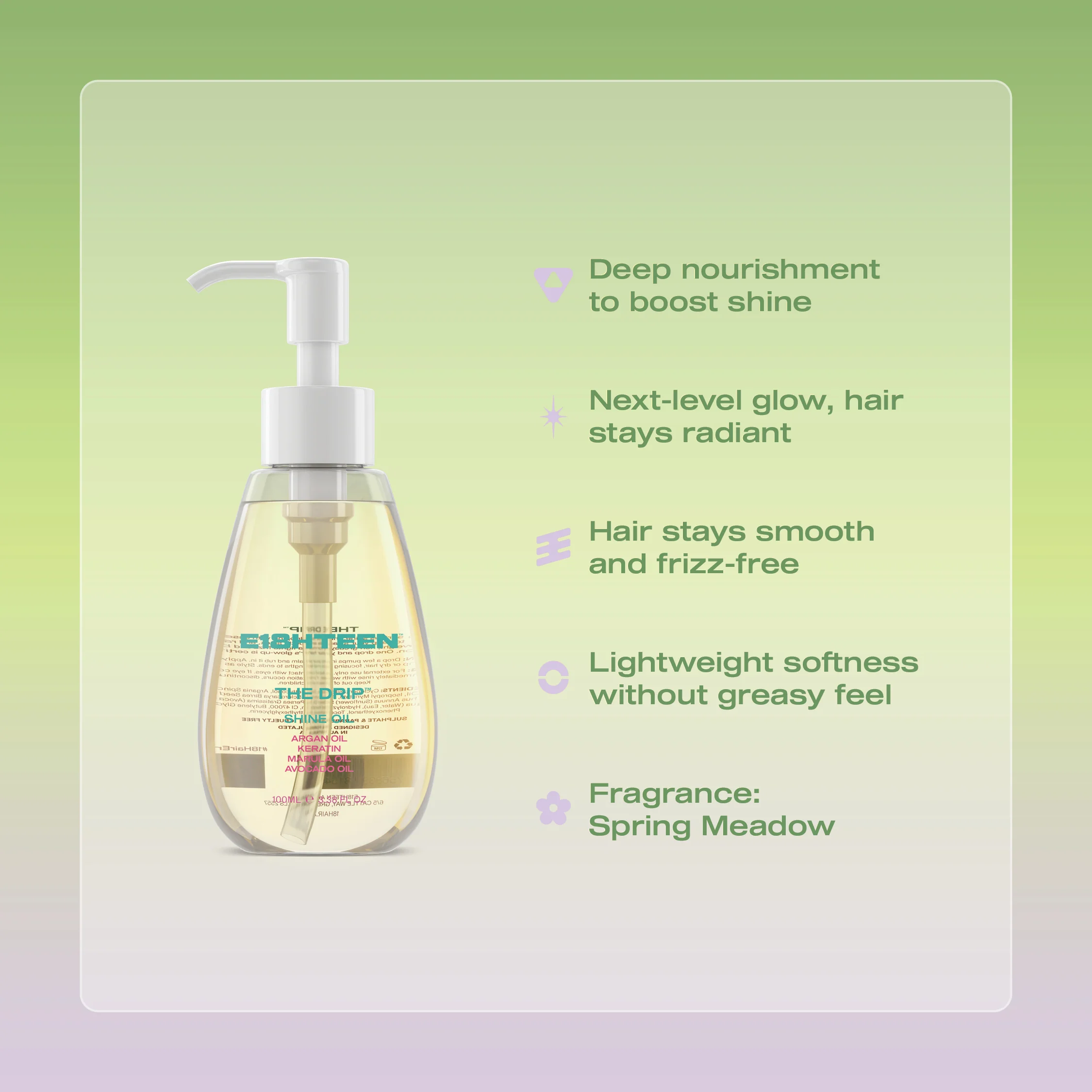 E18HTEEN The Drip Shine Oil 100ml - Image 2