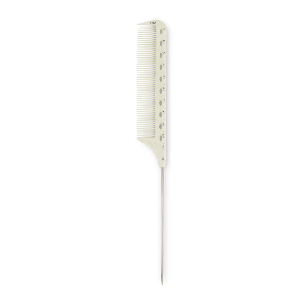 Graduate Metal Tail Comb White