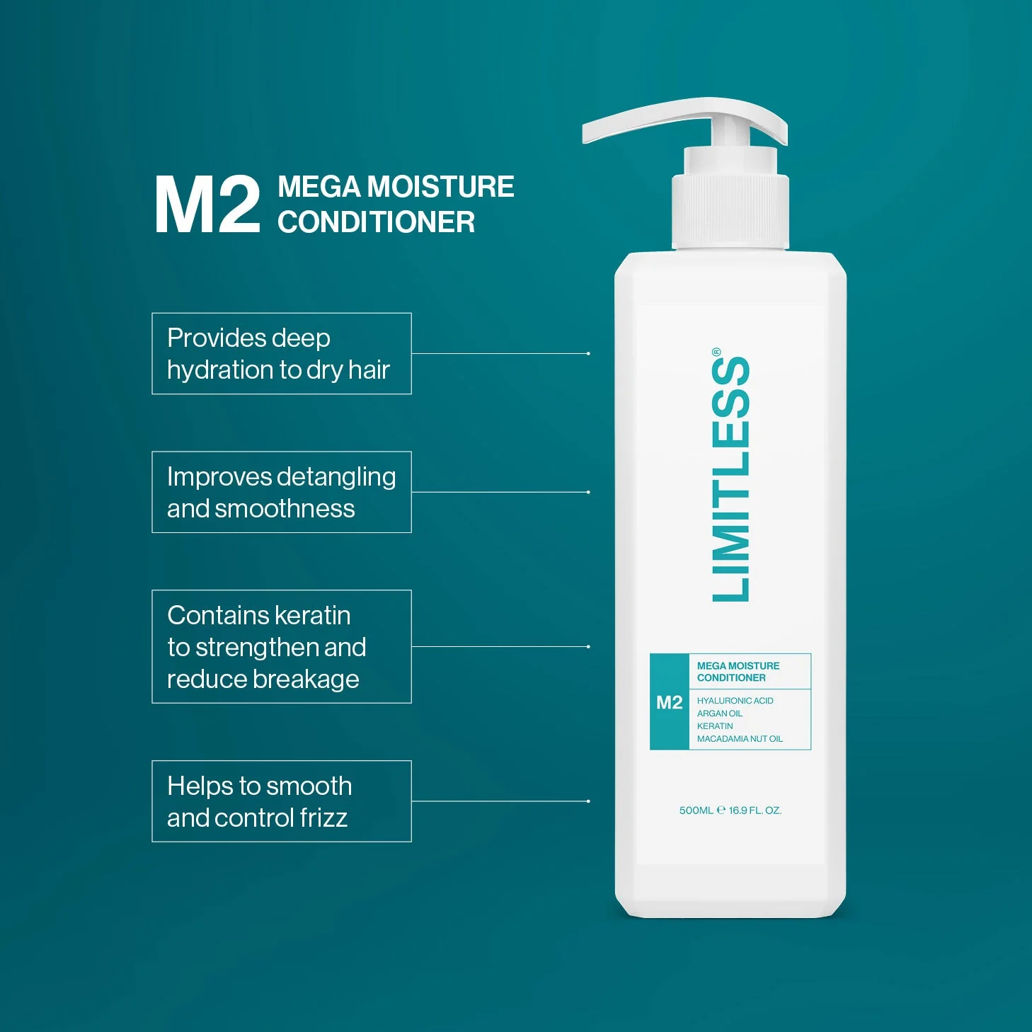 Limitless M2 Mega Moisture Conditioner 500ml - Image 4