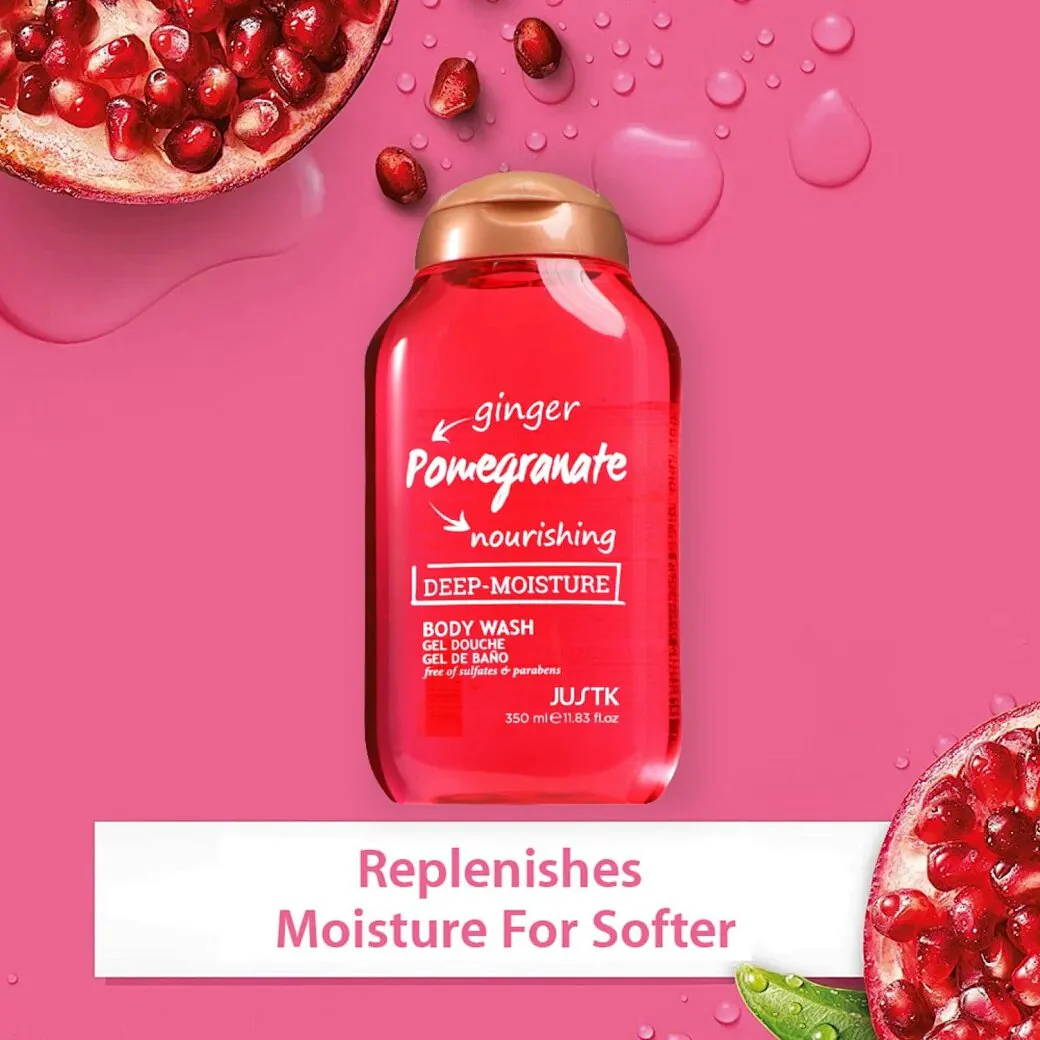 JUSTK Pomegranate Deep-Moisture Body Wash 350ml - Image 3