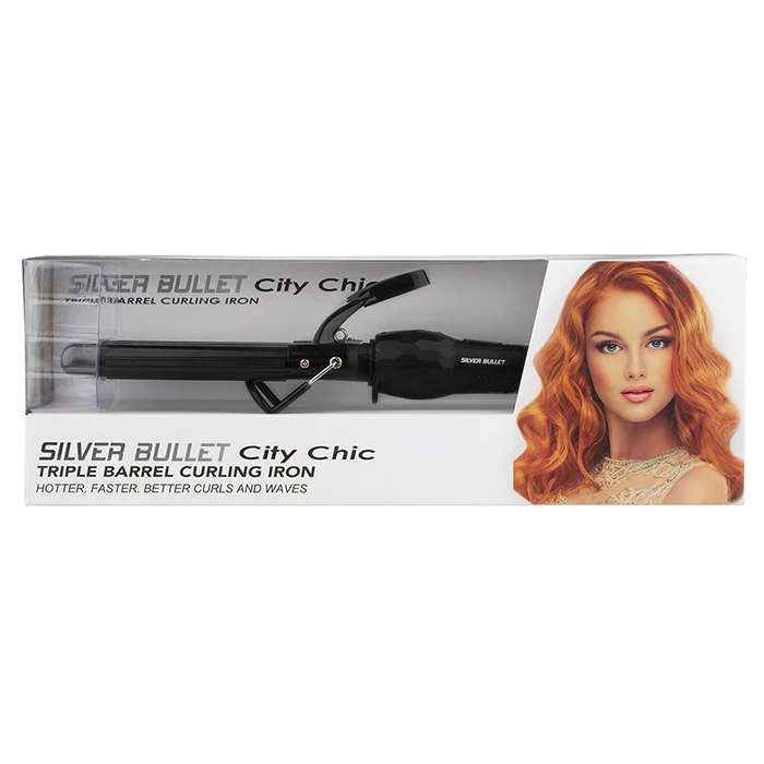 Silver Bullet City Chic Triple Barrel Curling Iron - 16-19mm - Image 2