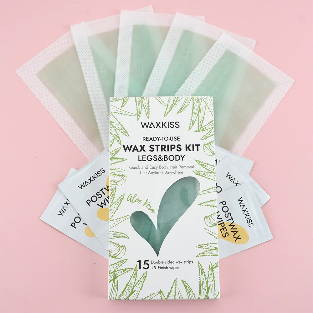 WaxKiss Cold Wax Strips Aloe Vera 15Pk - Image 2