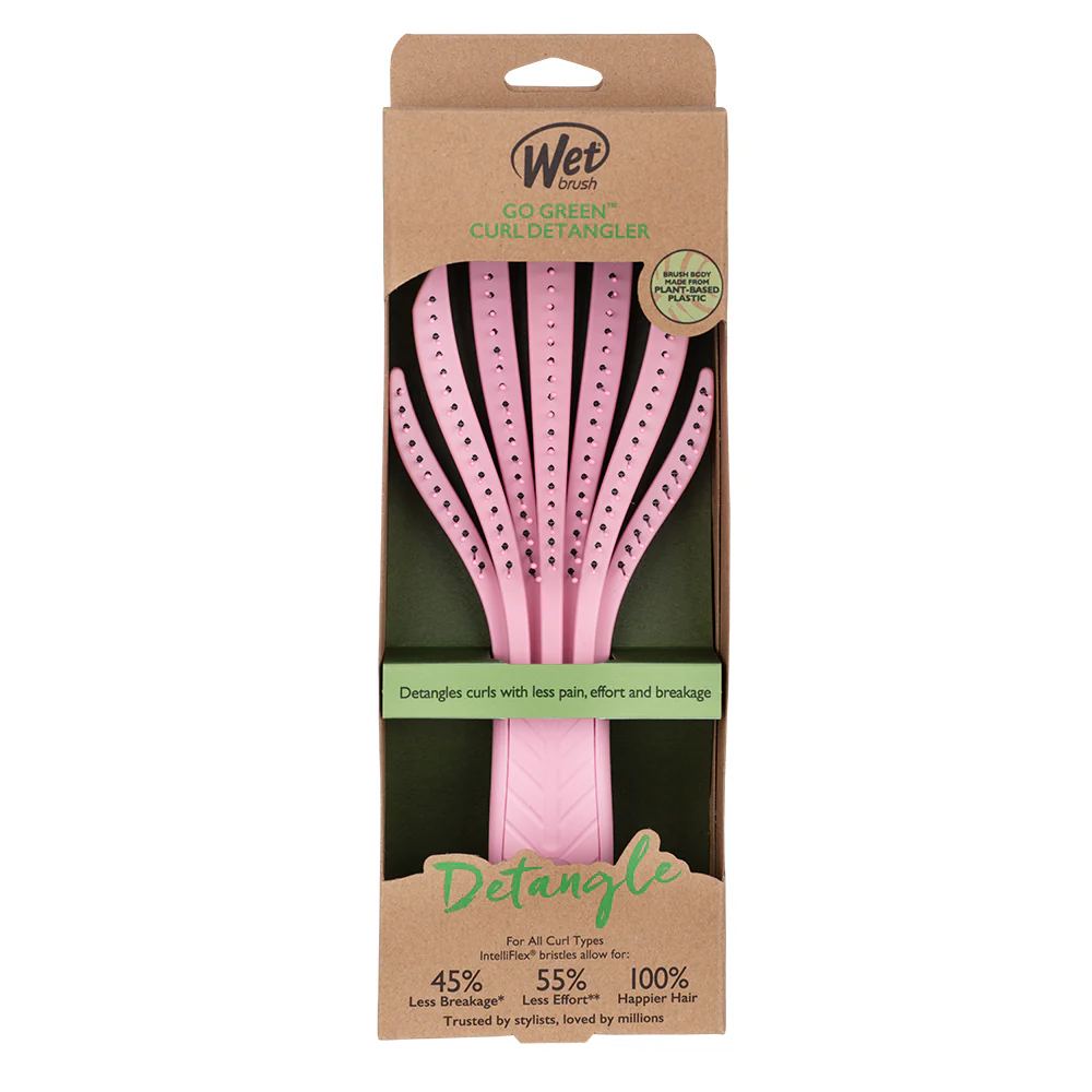 WetBrush Go Green Curl Detangler - Pink - Image 4